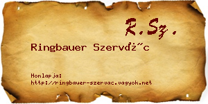 Ringbauer Szervác névjegykártya